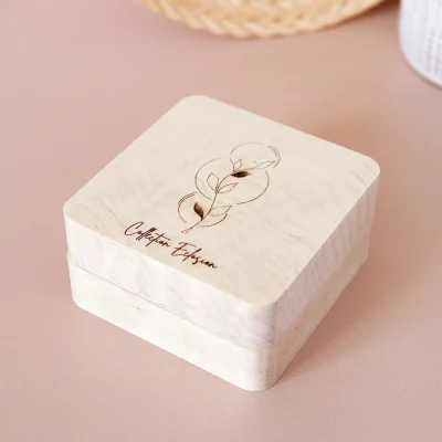 Boite cadeau en bois pour bijoux Inhanoa - collection Eclosion